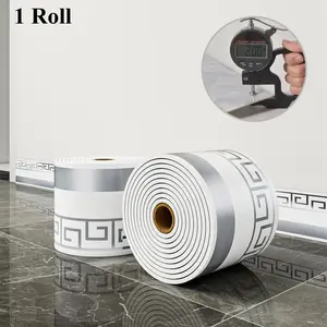 1 roll, 197 inches x 3.94 inches, Kitchen, thickened, European-style marble tile panel wallpaper, self-adhesive PVC faux brick, peel and stick, DIY removable with no residue, waterproof, wear-resistant, long-lasting