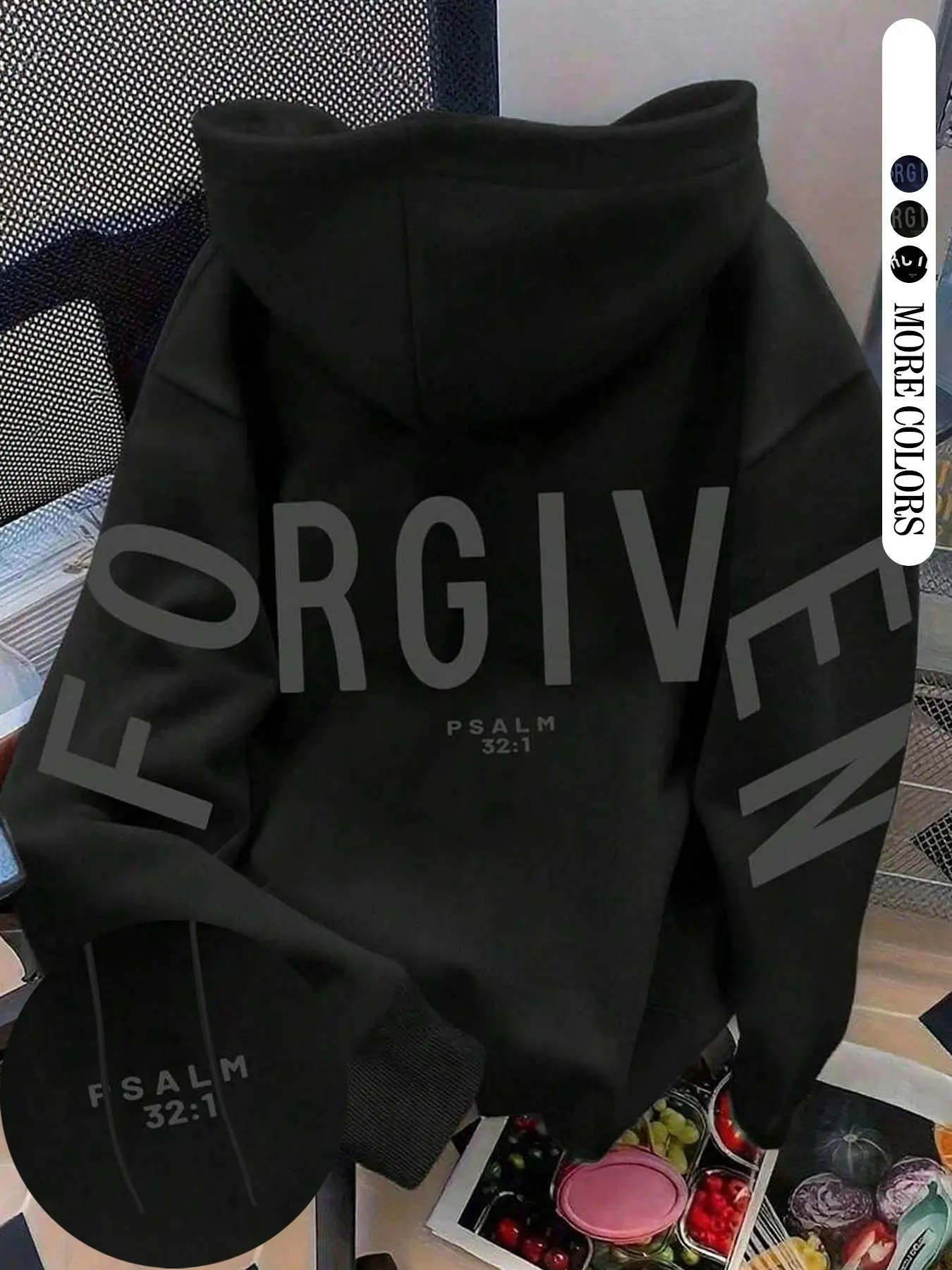 Loose-Fitting Hooded Long Sleeve Sweatshirt for Women, Soft Warm Fabric with Letter Print Faith Graphic Pullover, Retro Style for Fall & Winter Campus Casual Wear Everyday Womenswear