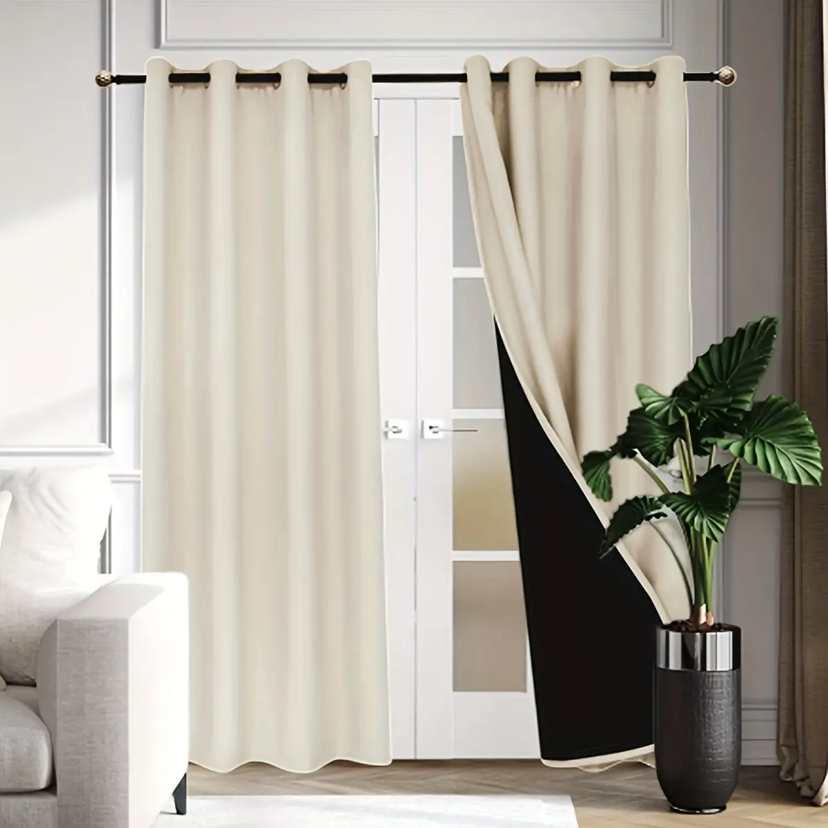 BONZER Classic Grommet Blackout Curtains - 100% Privacy, Thermal Insulated Panels, All-Season Elegance for Home