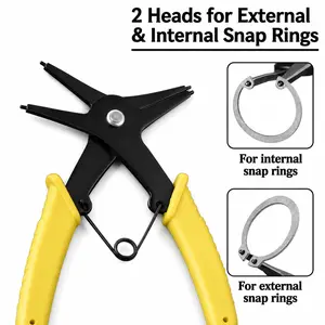 2 in 1 Snap Ring Pliers, Dual-purpose Retaining Ring Plier C-clip Plier,Internal and External Clamp Dual-Purpose Maintenance Tool Wrench Multifunctional Installation and Removal Tool,Dual-Head Design with Non-Slip Handles dealsforyou summerwins