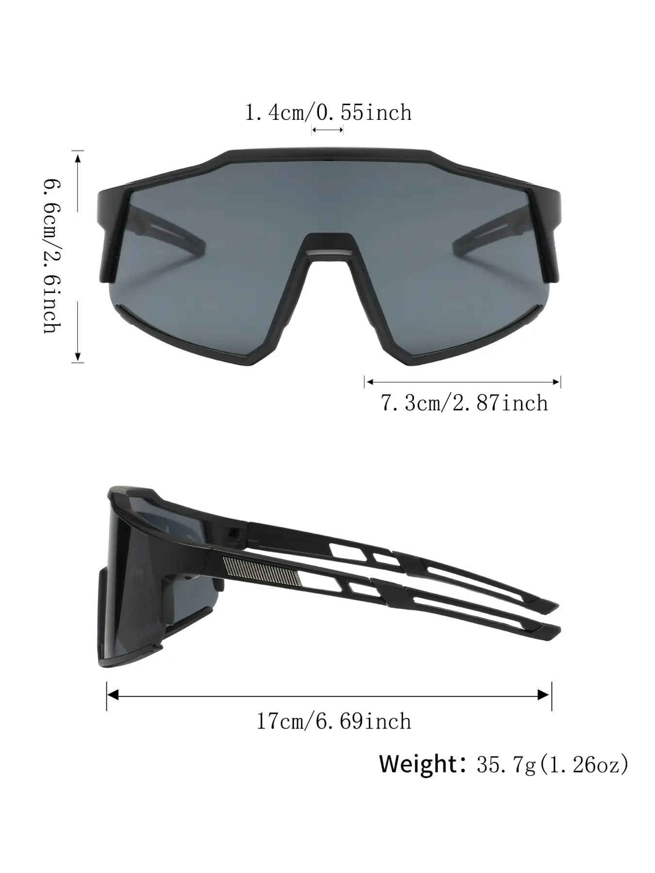 Men's Plastic Oversized Sunglasses, Street Style Hip Hop Fashion