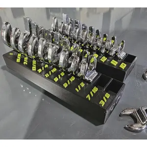 Magnetic Crowfoot Wrench Organizer – Fits Icon 56381 56382 | Sae & Metric 3/8 Drive Holder | 3D Printed Holder