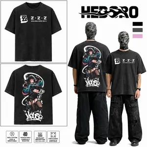 Jane Doe Zenless Zone Zero Game Vintage Oversized Washed Gaming Unisex Cotton Top tee, Game Crew Neck T-Shirt