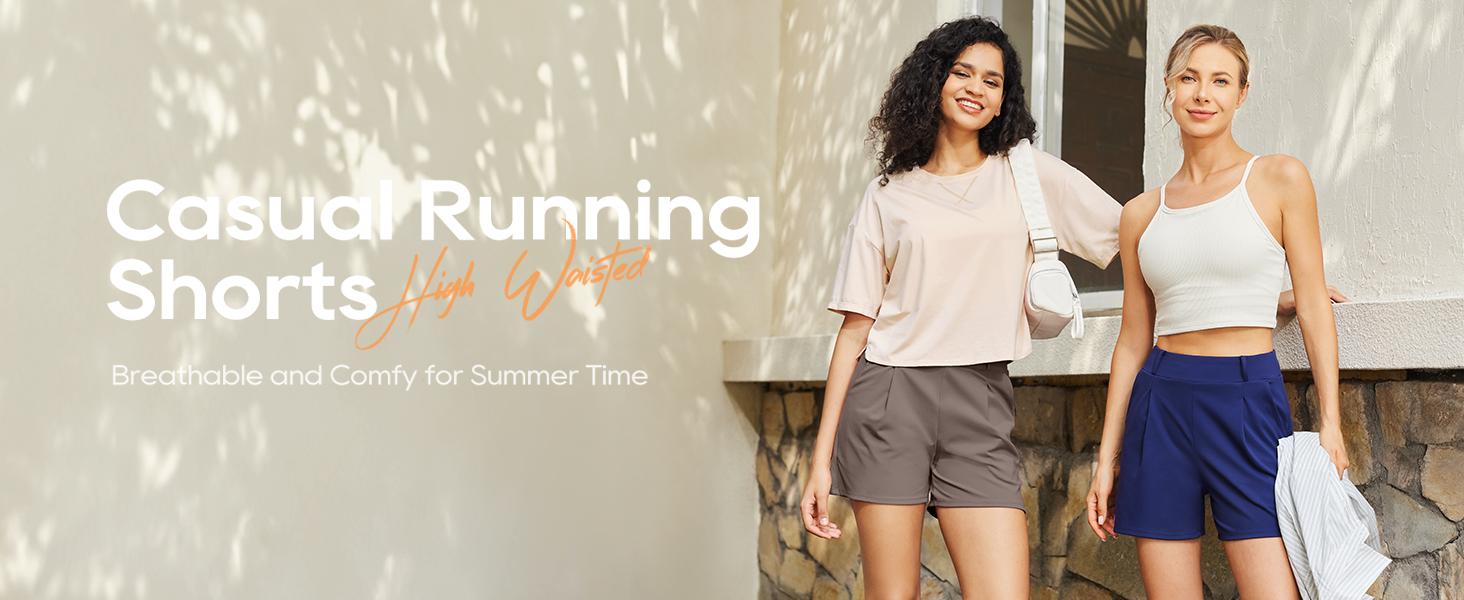 G4Free Shorts for Women Trendy High Waisted Casual Summer Shorts 2024 Athletic Shorts with Pockets Fit Outdoorfun
