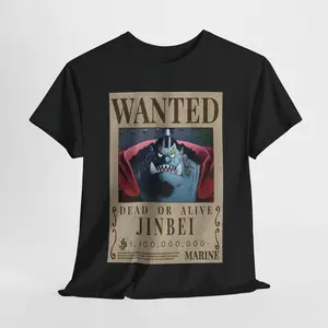 One Piece Wanted Poster - Jinbei (Wano/Egghead) Graphic T-Shirt | Unisex Anime Graphic Tee