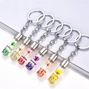 Creative Mini Hanging Decoration Eternal Flower Keychain, Random Color, 5/10 Pieces, Perfect for Birthday Party, Carnival, Wedding, Valentine's Day