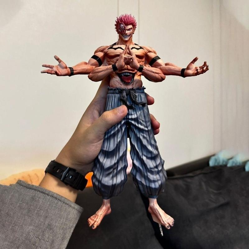 Jujutsu Kaisen Curse King Ryomen Sukuna Figure Model, Figurine, Desktop Statue Decoration Ornament, Boxed Collectible Trendy Doll, Cool Anime Toy, 12.2 Inches, Ideal for Birthday Gifts and Holiday Presents
