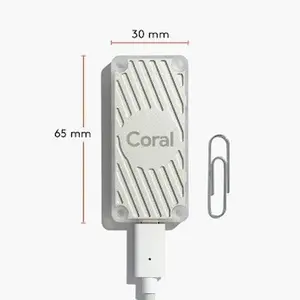 Coral.ai USB TPU for Image Recognition - Edge TPU Coprocessor with USB-C Socket for ML Inference, 4 TOPS Performance, 2 Watts Power