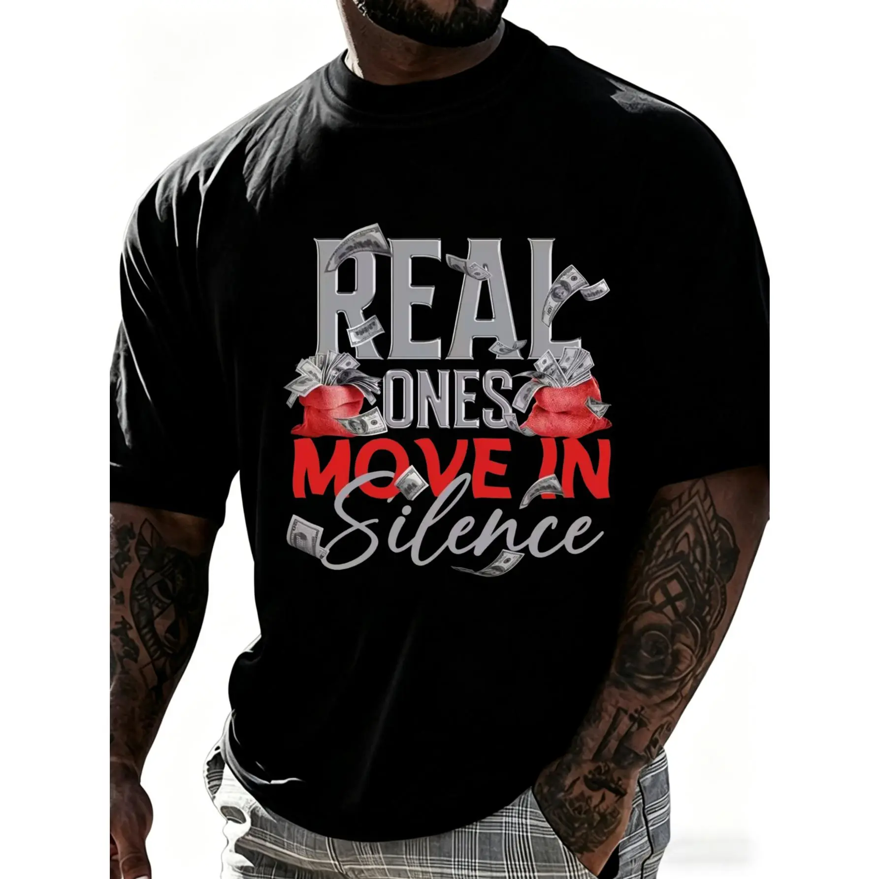 Real Ones Move In Silence Men T-Shirt Cotton Clothing