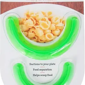 Plate Divider 2 PACK Green - Food Separator - Food Safe Silicone