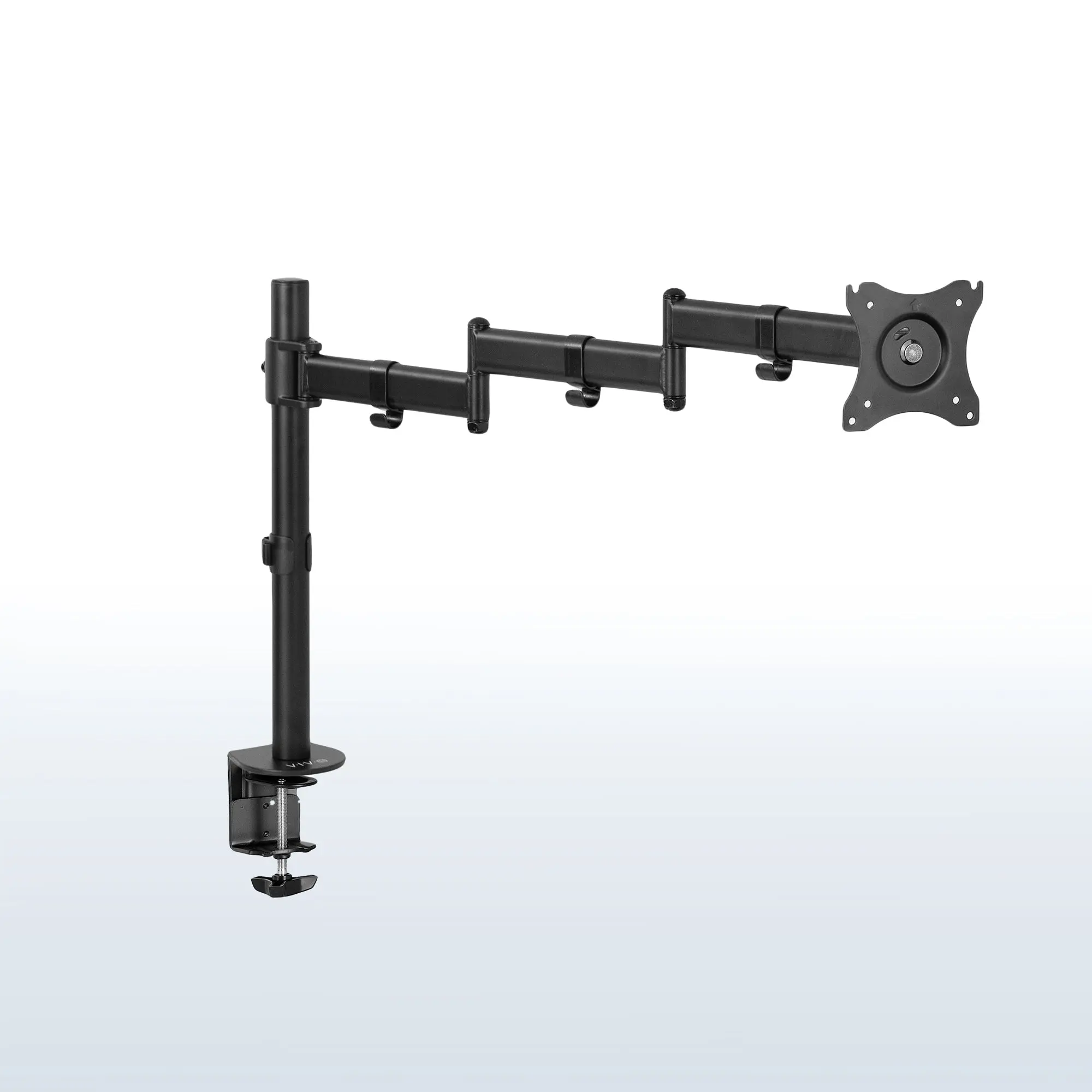 Single Monitor Desk Mount with Extra-Long Adjustable Arm, Computer Monitor Stand for 13”-32” Office Screens