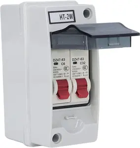 2 Way Distribution Box Circuit Breakers with Distribution Case Distribution Box for Outdoor(16A 32A)