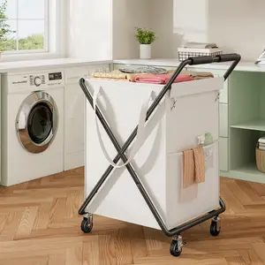 【Sturdy & Smooth】Raybee 170L/45 Gallons Laundry Basket With Wheels & Laundry Detergent Pocket,SUPER LARGE Laundry Hamper for Home & Laundryroom,Help you stay away from unpleasant sweat odors,Smooth like Chocolate,EZ Assemble
