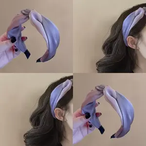 Fashion Wide Headband for Women, Colorblock Twist Hairband, Comfortable Lightweight Hair Accessory for Daily Wear, Makeup, Workout and Casual Outfits