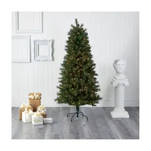 Nearly Natural 6' Slim West Virginia Faux Christmas Tree