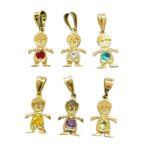 Gold Plated Babies Pendant for Boys or Girls - Fashion Jewelry