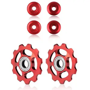 2 pcs 11T Aluminum Sealed Bearing Jockey Wheel Rear Derailleur Pulley for Shimano Sram Rear Derailleur Etc. Outdoor Sports Equipment Bicycle Parts