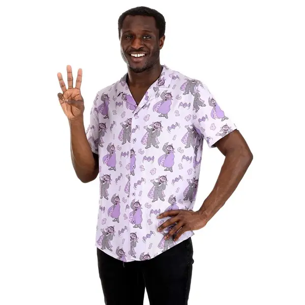 Adult Cakeworthy Sesame Street The Count Button Up Shirt