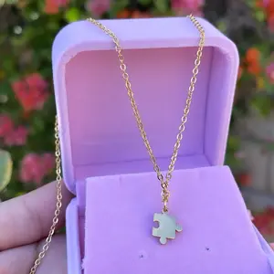 Personalized puzzle necklace