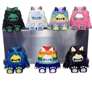 3D Printed Yeti Desk Figure Articulated Fidget - Colorful Design with Various Colors, Ideal for Stress Relief and Creative Play