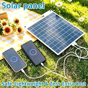 thin Portable Solar Charger, Including Solar Panels with USB Connections, Flexible Photovoltaic Sheets
