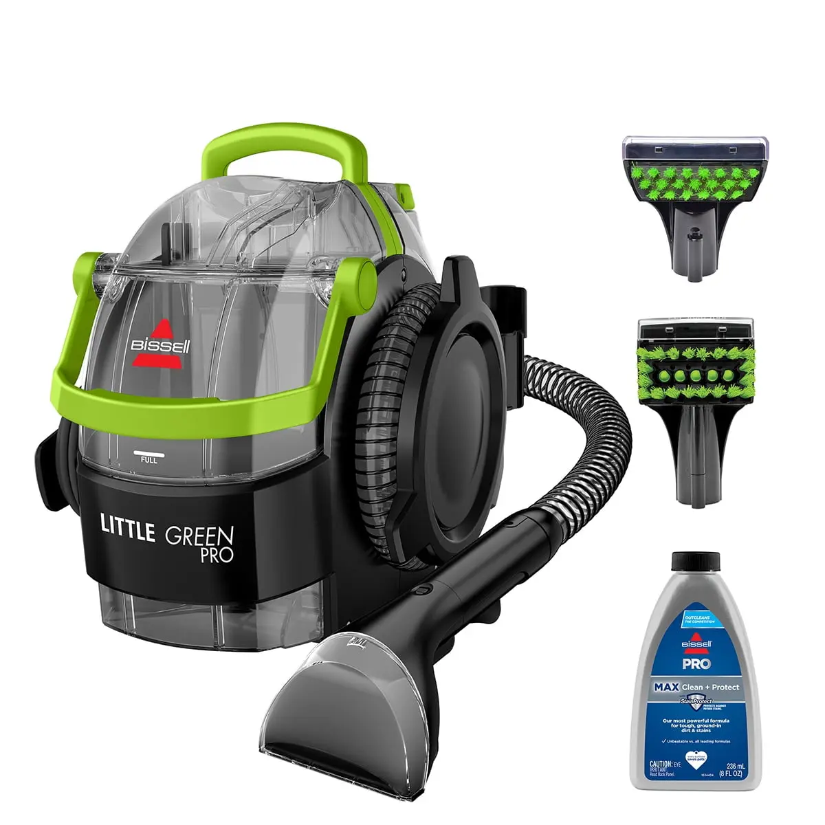 BISSELL Little Green Pro Portable Deep Cleaner, for Carpet, Upholstery, and Auto, Compact, Superior Suction, Professional Cleaning, StainProtect Technology