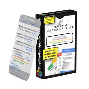 DayOneReadyLabs - The Essential Leadership Skills - QuikSkill Card Deck with 48 High-Impact Cards of Skills, Wisdom & Real-World Scenarios