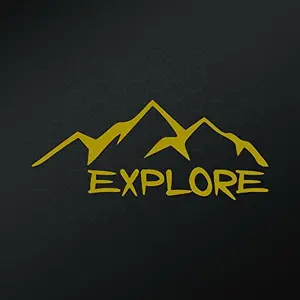 Explore Hiking Camping Vinyl Decal Sticker | Cars Trucks Vans Walls Laptops Cups | Gold | 6.5 inches | KCD943G