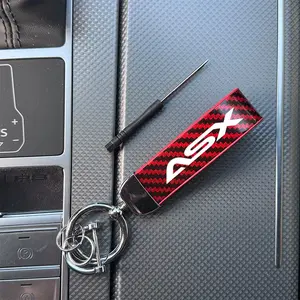 Mitsubishi Asx Luxury Lite Carbon Fiber Keychain Available in Multiple Colors, Stylish and Durable Keychain for All Keys, Perfect Accessory for Car Enthusiasts