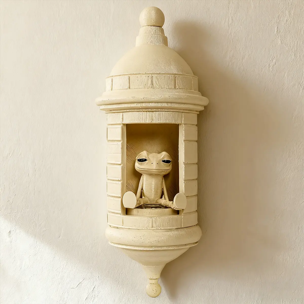 Vintage Castle Frog Wall Lamp with Remote Control, Multi Color Dimmable LED Night Light, Spooky Cute Decor Light for Bedroom, Corridor & Halloween Party Home Decor Remote Multi Color Frog Castle Wall Night Light