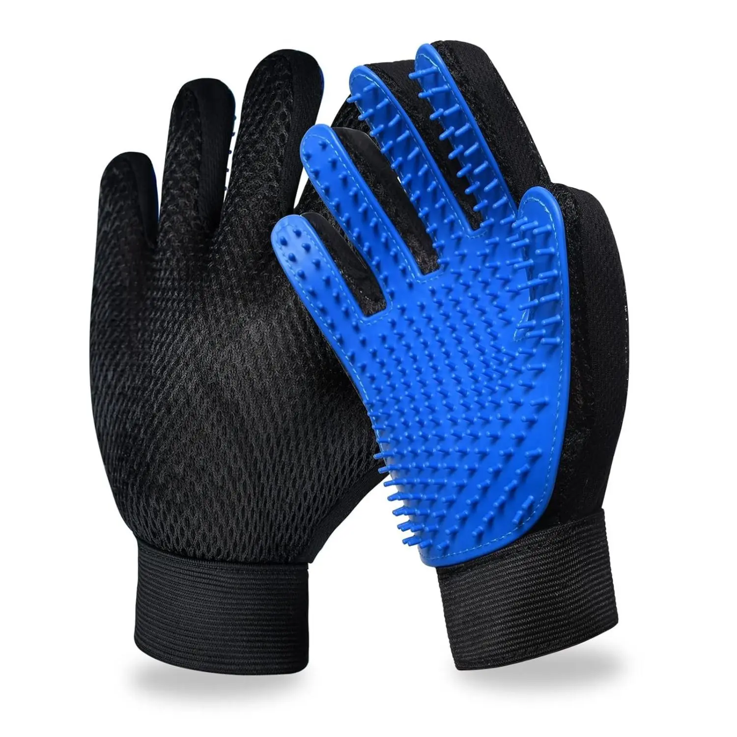 Universal 1-Size Cat Grooming Glove Brush - 259 Silicone Tips, Gentle Grooming Pet Hair Remover Tool for Dogs & Cats, Eco-Friendly, High Efficiency, Breathable Mesh Design, Adjustable Wrist Strap, Machine Washable, One Size, Reptiles