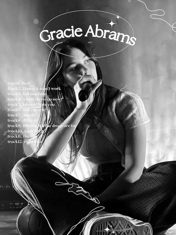 Gracie Abrams The Secret of Us Music Poster, Gracie Abrams 90s Album Poster