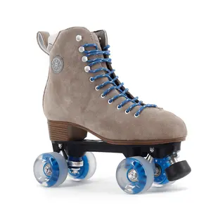 Tony Pro BTFL Classic Artistic Retro Roller Skates Quad with 80A Durable Wheels for Indoor & Outdoor Use Soft Genuine Leather Upper & ABEC-7 Bearings
