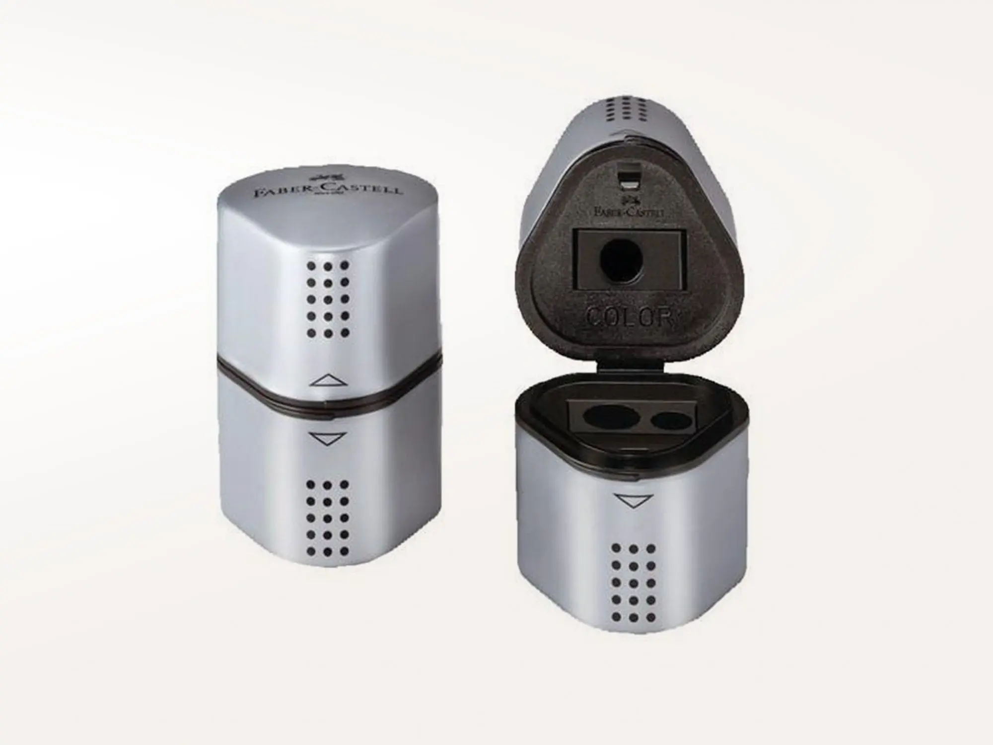 Faber Castell Trio Pencil Sharpener, Silver Faber Castell Trio Pencil Sharpener, Silver