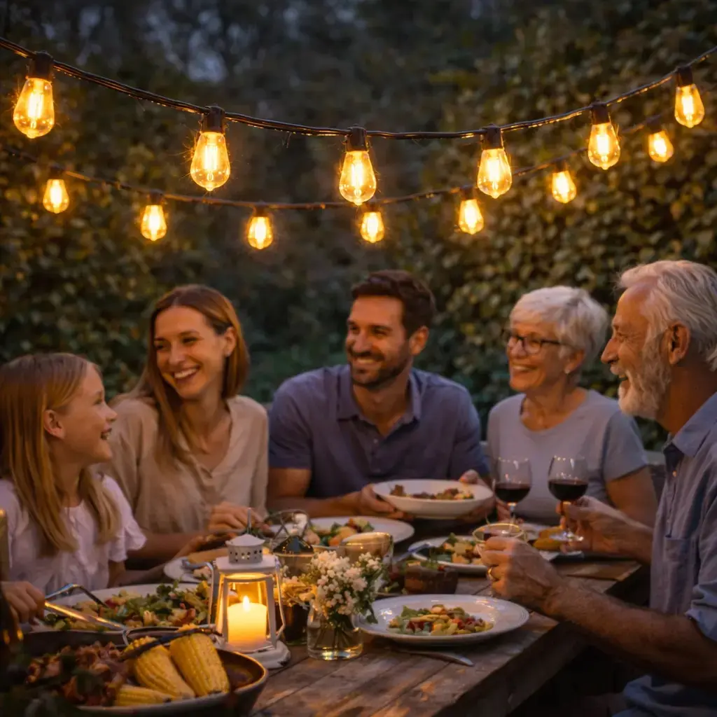 100FT Solar String Lights Outdoor with Remote Control, Dimmable Patio Lights, Shatterproof LED Bulbs, Waterproof Solar Powered Garden Lights, 8 Modes, Dusk to Dawn Sensor, Backyard Deck Fence Garden Party Wedding Decor