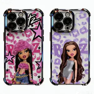 Fashion Bratzs Dolls Creative Pattern Phone Case for iPhone 17 16 15 14 13 12 11  Pro Max Air & Samsung Galaxy S26 S25 S24 S23 S22 FE Ultra Plus EDGE  Anti-Drop Protective Transparent Soft Back Cover