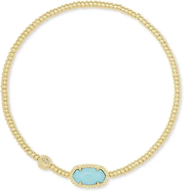 Kendra Scott Grayson Stretch Bracelet Gold Light Blue Magnesite 4217718060