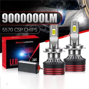 Two-Piece Set M8pro H1/h4/h7/h11/800/9005/9006/9012 LED Ultra-Bright Car Headlights, Canbus 12V Fog Lights, 9000000 Lumens, 6000k Automotive Leds