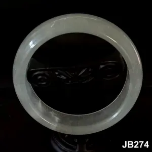 Natural Light Ice Green Translucent Jade Bangle Bracelet, Different Widths, Inner Perimeter 7.2-7.8 inch