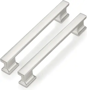10 Pack Brushed Nickel Cabinet Pulls, 5 Inch Hole Center Cabinet Handles, Drawer Pull for Dresser, Corrosion-Resistant Handles for & Renovation
