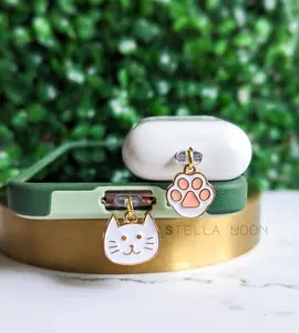 Cat Phone Accessory, Kawaii Mobile Dust Plug Paw, Cute Kitty Charm, Charger Port Cover, Meow Ear Phone Dangle Decoration, Kitten, Feline Smartphone Cellphone