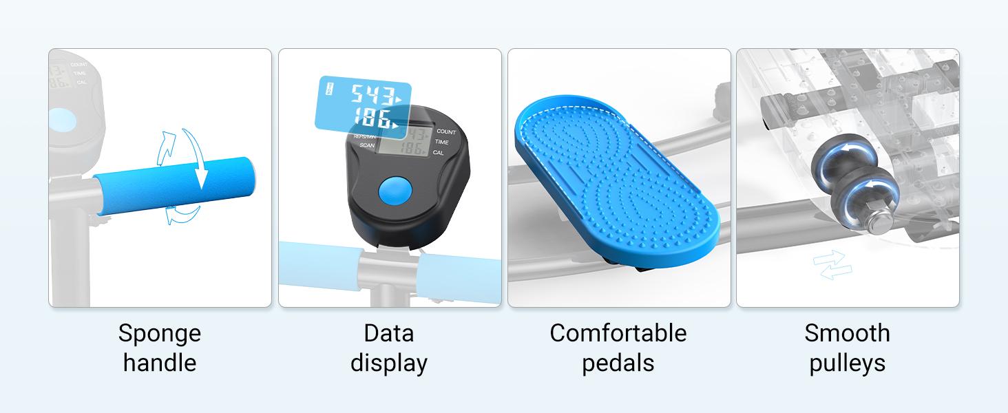 MERACH 2-in-1 Ski Trainer Machine, Leg Exercise Machine, Low-Impact Plyometric Training, Indoor Cardio Workout Equipment for Home Gym, OutdoorFun Vertical Stepper Smart Folding Treadmill, Thigh Trainer SpringStatements