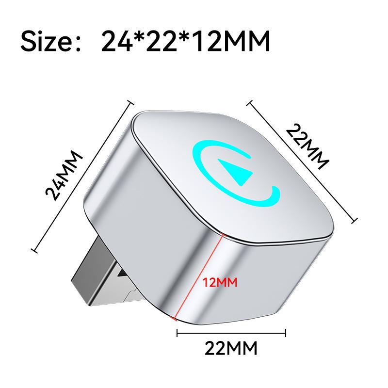 【YURNLV】2026 New Mini  Original CarPlay Wireless Adapter, Instant Auto-Connect, StableTransmission，Zero Delay, Hands-Free Calling, Plug-and-Play for iPhone/Android