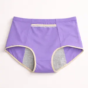 Pack of 2 Period Underwear with Hidden Pocket, Leak-Proof Heavy Flow Panties for Women, No Leakage Accidents, Seamless Comfort Fit for Travel, Gym, Daily Wear cycling