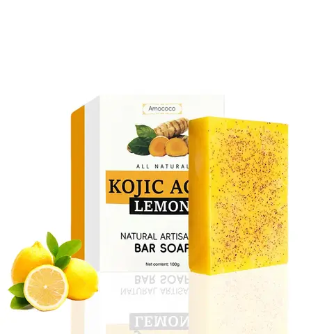 Turmeric Soap - Natural Handmade Facial Cleansing Bar, Deep Cleansing & Gentle Moisturization for All Skin Types, Removes Impurities and Leaves Skin Soft & Smooth