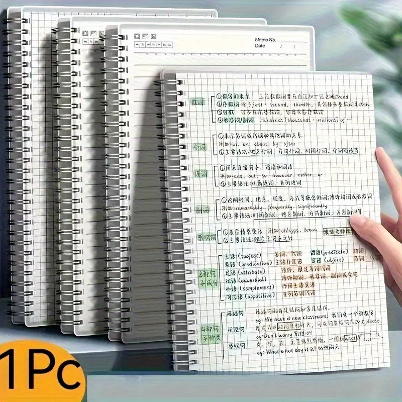 A5 Spiral-Bound Notepad - Office Stationery Supplies, 80 Sheets/160 Pages Thick Paper Soft Cover Notebook, Ideal for Students