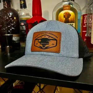 Custom leather patch hat