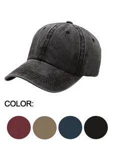 1 PC/2 PC Vintage Washed Vintage Look Baseball Cap, Fashionable Dad Hat, Adjustable Fit Breathable Snapback, Suitable for Beach Vacation, Travel, Daily Wear, 9+ Years