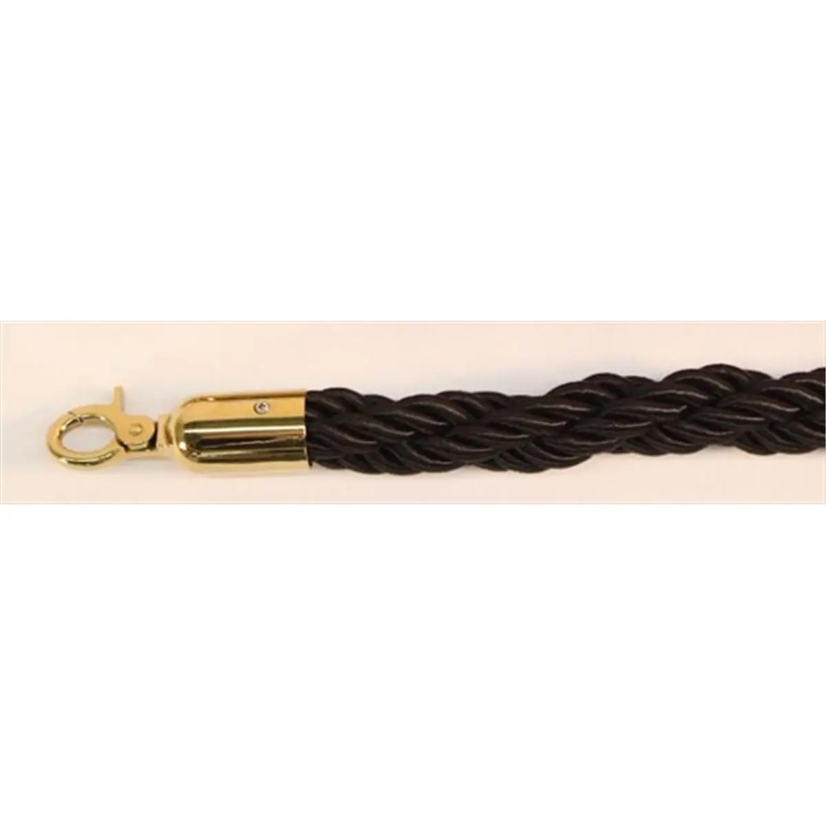 212 MAIN Heavy-Duty VIP Crowd Control Flexible Braided Rope, 60 in., Black, with Gold Closable Hook, Flexible Braided Ropes