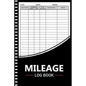 Mileage Log Book: Auto Mileage Journal,Odometer Tracker Logbook, Automotive Miles Tracker For Small Business or Personal Taxes (105 Pages, A5) Paperback – January 17, 2024